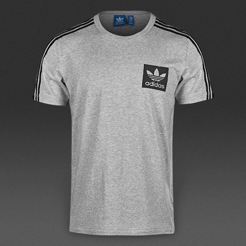 Adidas Originals Street Essentials Tee Medium Grey Heather / Black for Men
